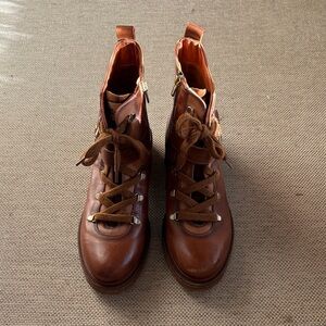 Pikolinos Leather Lace-Up Ankle Boots